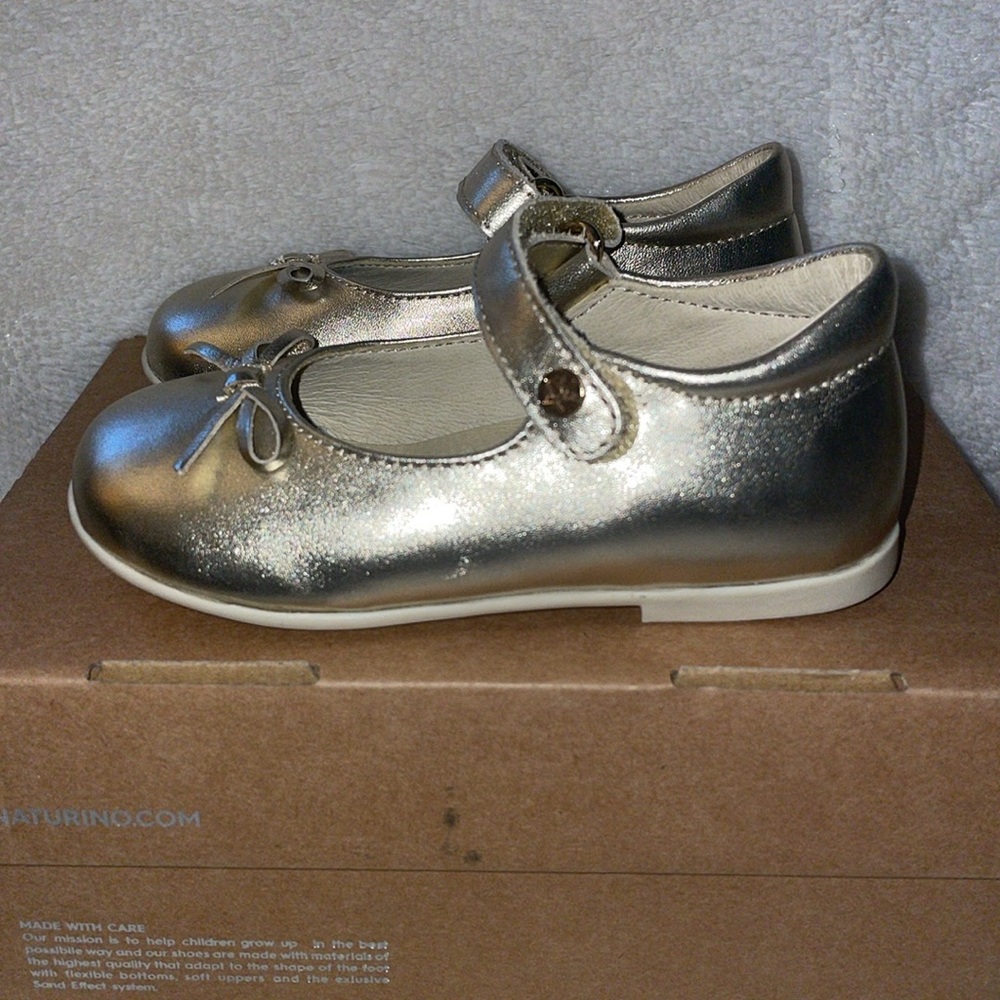 NWT Naturino Ballet Metallic in Platinum - Picture 13 of 16